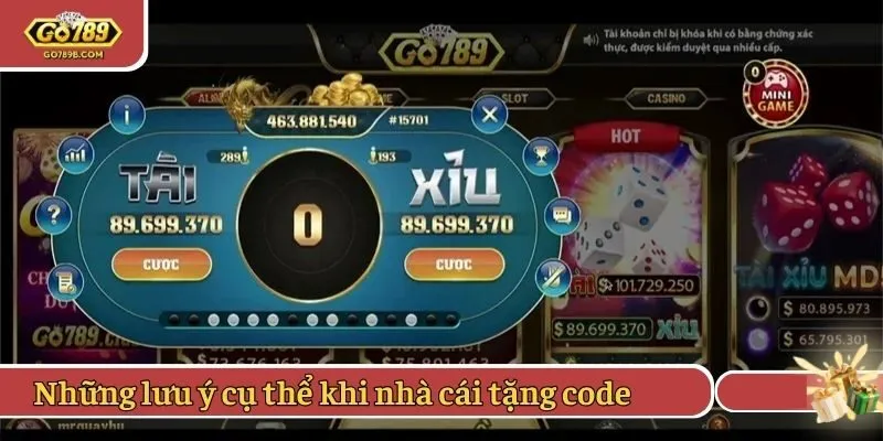 Những lưu ý cụ thể khi nhà cái tặng code
